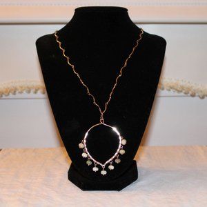 Handmade Light Green Beaded Pendant Necklace - New